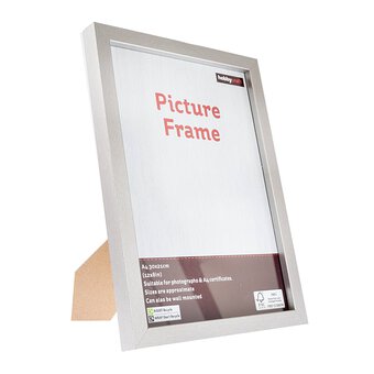 Metallic Silver Picture Frame A4 