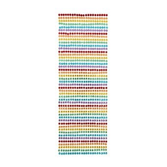Rainbow Adhesive Gem Strips 4mm 47 Pack