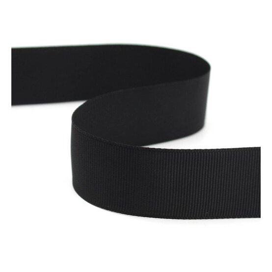 Black Grosgrain Ribbon 25mm x 5m image number 1