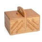 Wooden Cantilever 3 Tier Sewing Box 23cm x 31cm x 24cm image number 1