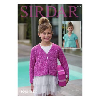 Sirdar Soukie DK Girls' Cardigan Digital Pattern 2479