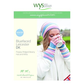 FREE PATTERN West Yorkshire Spinners Bluefaced Leicester DK Beanie Hat and Mitts