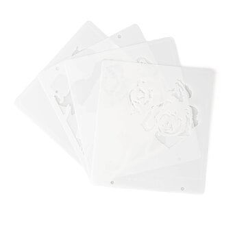 Sizzix Watercolour Roses Layered Stencil Set 4 Pack image number 3