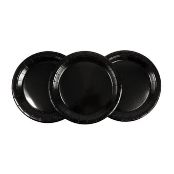 Midnight Black Paper Plates 8 Pack