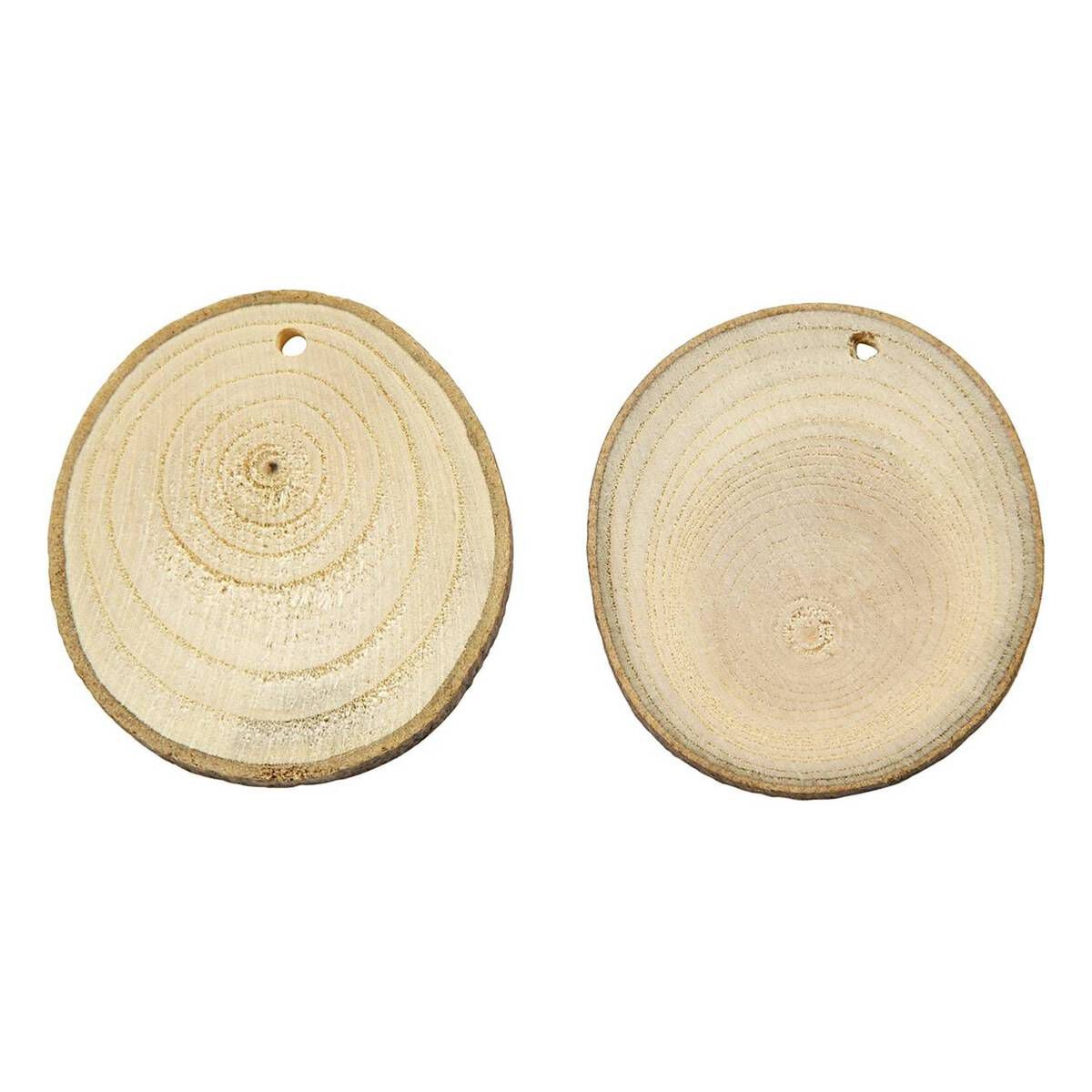 Wooden Disc with Hole 4cm x 7cm Hobbycraft