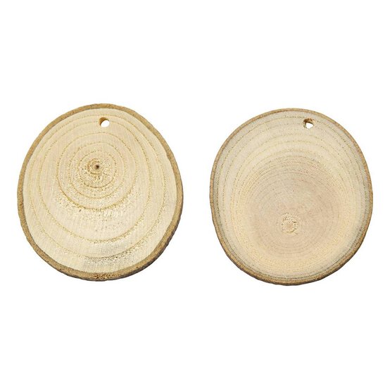 Wooden Discs with Holes 25 Pack image number 2