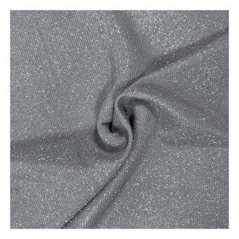 Silver Metallic Jersey Fabric by the Metre