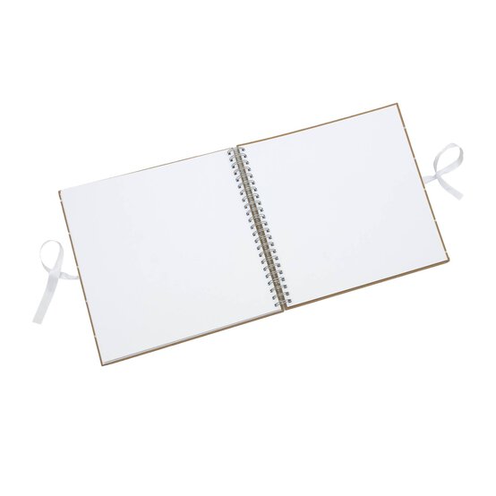 Spiral Bound Kraft Heart Spotted Scrapbook 12 x 12 Inches image number 3