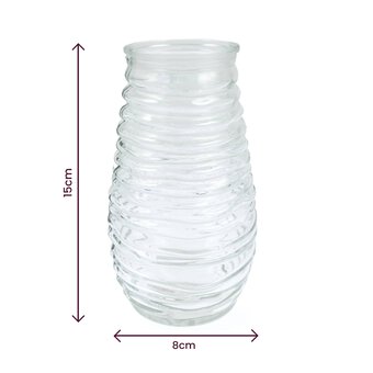 Textured Glass Vase 8x14x17cm main image 1