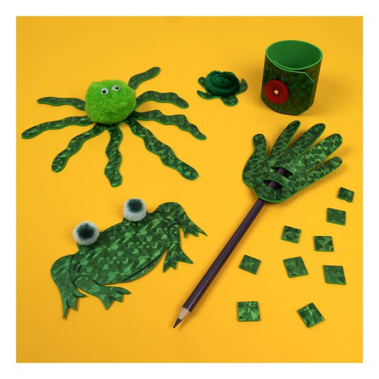 Green Hologram EVA Foam Sheet 22.5cm x 30cm image number 2