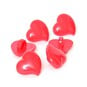 Hemline Red Novelty Hearts Button 6 Pack image number 1