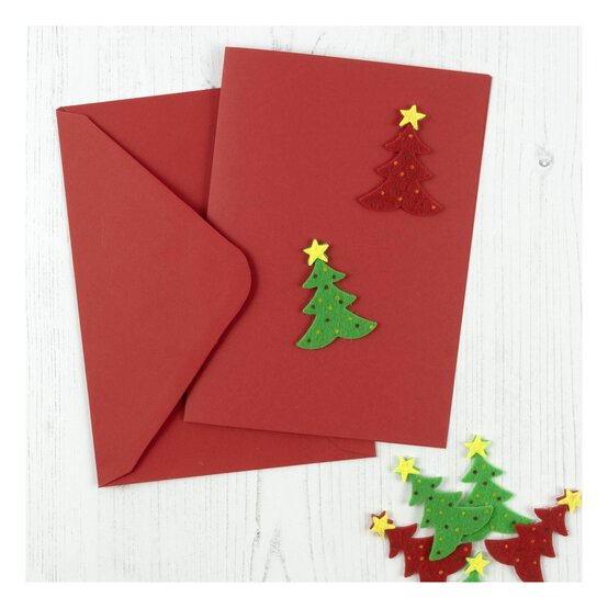 Red and Green Felt Trees 20 Pack  image number 3