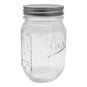 Fresh Embossed Clear Glass Jar 490ml 6 Pack image number 3