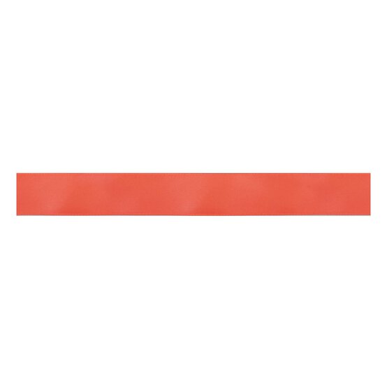 Trimits Neon Orange Double-Faced Satin Ribbon by the Metre 25mm image number 2