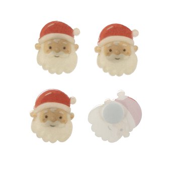Santa Face Card Toppers 4 Pack