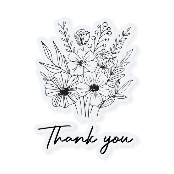 Tonic Studios Thank You Bouquet Stamp Set 2 Pieces image number 2