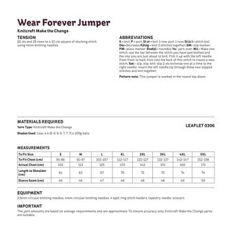 Knitcraft Wear Forever Jumper Digital Pattern 0306 image number 5