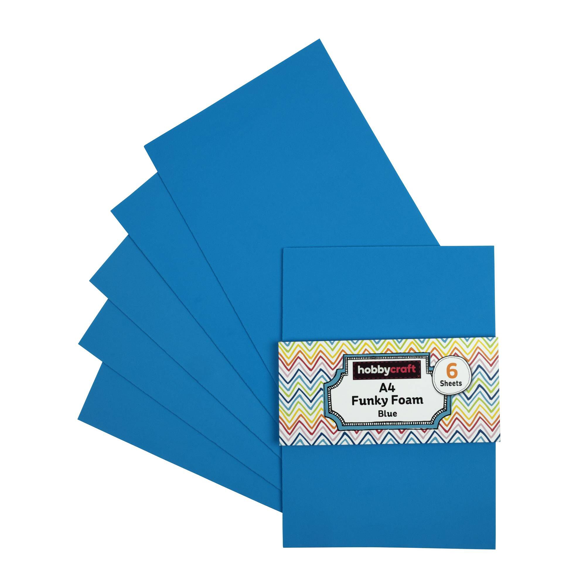 Blue EVA Foam Sheets A4 6 Pack Hobbycraft