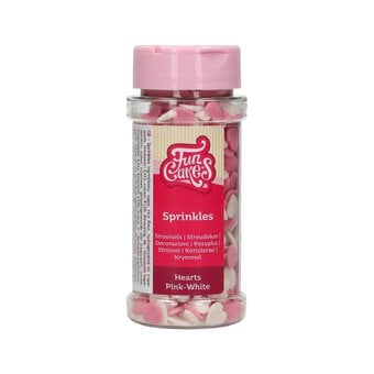 FunCakes Pink and White Heart Mix Sugar Confetti 60g 