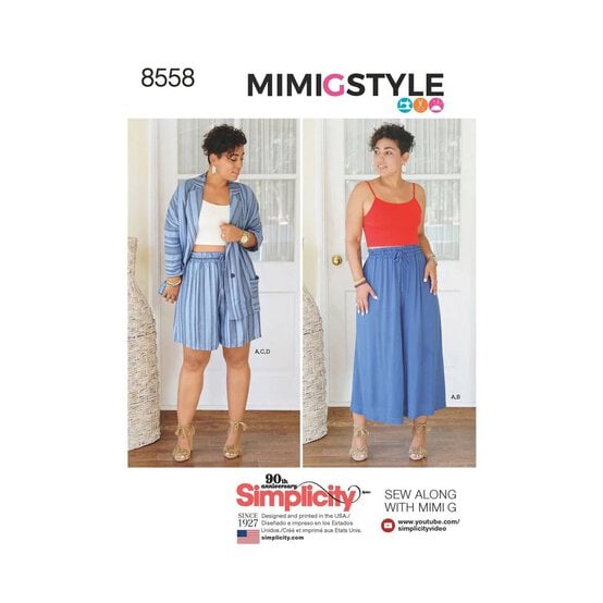Simplicity Women's Trousers, Top and Jacket  Sewing Pattern 8558 (H5 6-14) image number 1