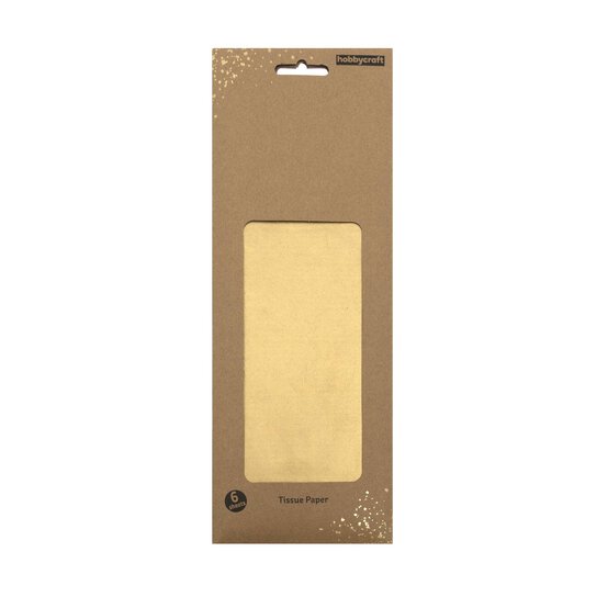 Gold Tissue Paper 50cm x 75cm 6 Pack image number 2