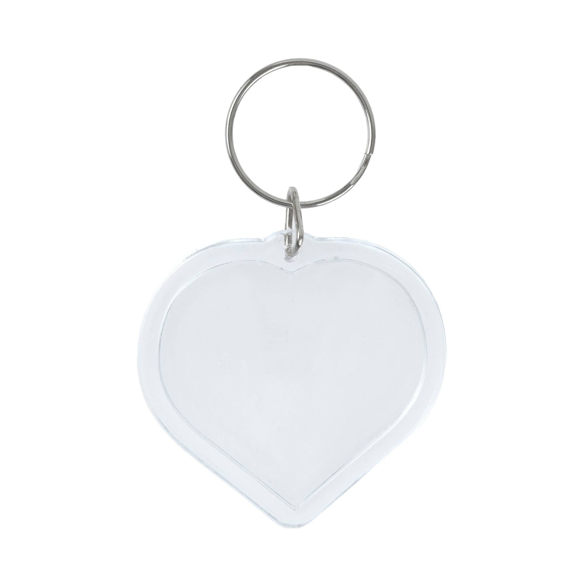 Clear Heart Keyrings 10 Pack Hobbycraft