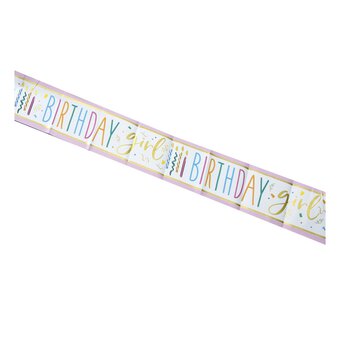 Pink Birthday Girl Banner 1.8m