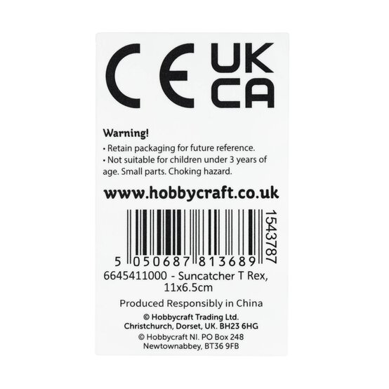 T-Rex Plastic Suncatcher image number 7