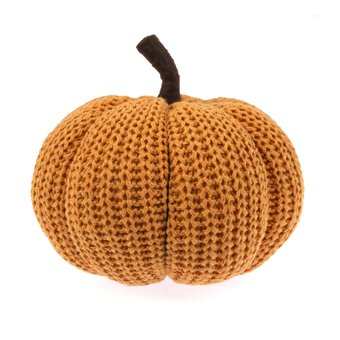 Orange Yarn Fabric Pumpkin 17cm
