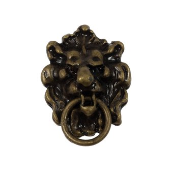 Doll&rsquo;s House Antique Lion Head Knocker 
