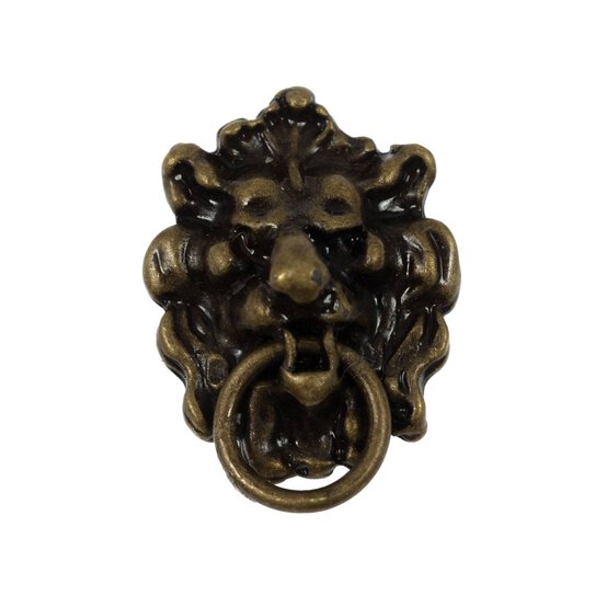 Doll&rsquo;s House Antique Lion Head Knocker  image number 1