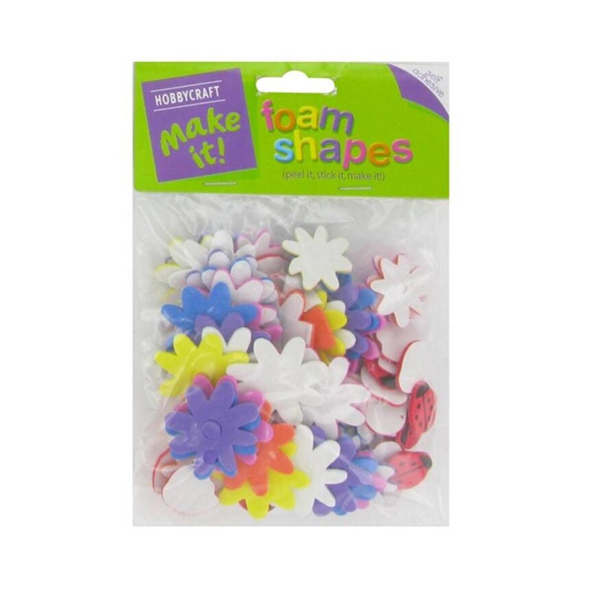 Assorted Flowers and Ladybird Foam Stickers Hobbycraft