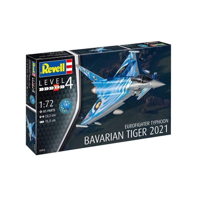 Revell Eurofighter Typhoon Bavarian Tiger 2021 Model Kit 1:72 image number 1