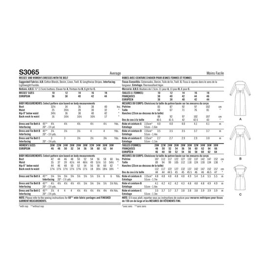 Simplicity Women's Dresses Sewing Pattern S3065 (W3 30W-38W) image number 2