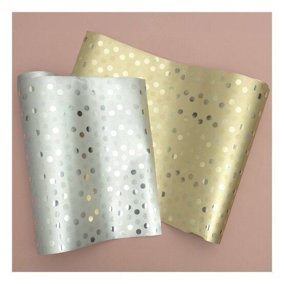 Gold Polka Dot Shimmer Permanent Vinyl 12 x 24 Inches image number 4