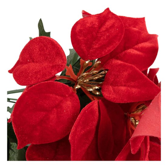 Red Poinsettia Bunch 30cm image number 2