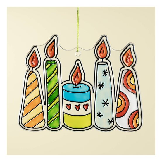 Candle Plastic Suncatcher image number 2