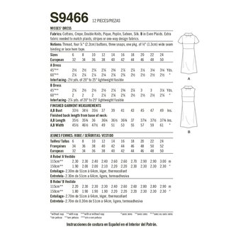 Simplicity Women's Dresses Sewing Pattern S9466 (U5 16-24)