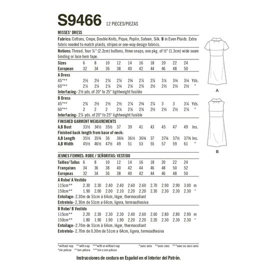 Simplicity Women's Dresses Sewing Pattern S9466 (U5 16-24) image number 2