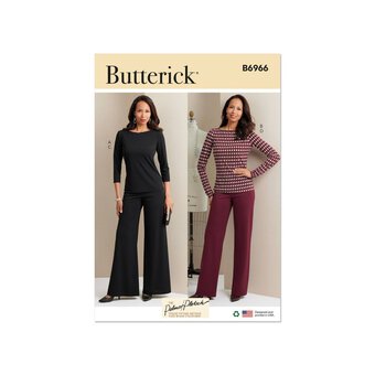 Butterick Women's Tops and Trousers Sewing Pattern B6966 (E5 14-22)