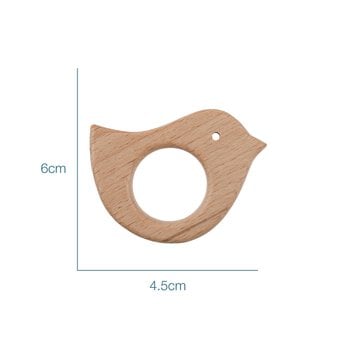 Trimits Wooden Bird Craft Ring 6cm  image number 3