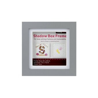 Grey Shadow Box Frame 10cm x 10cm