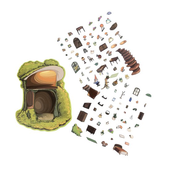 Mini Mushroom Hut Scene Stickers image number 4
