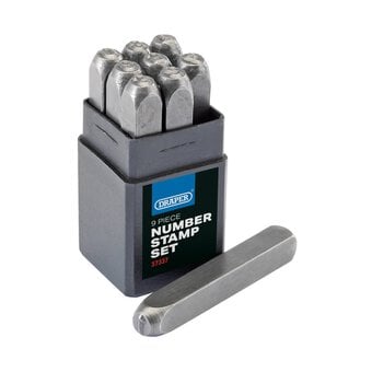 Draper 0 to 9 5mm Number Stamp Set 9 Pieces