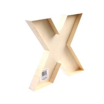 Wooden Fillable Letter X 22cm image number 2