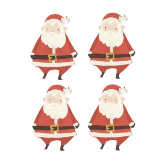 Santa Card Toppers 4 Pack