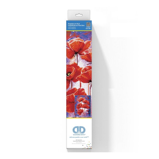 Diamond Dotz Poppies on Blue Kit 32cm x 42cm image number 2