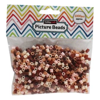 Skin Colour Picture Beads 1000 Pieces image number 2