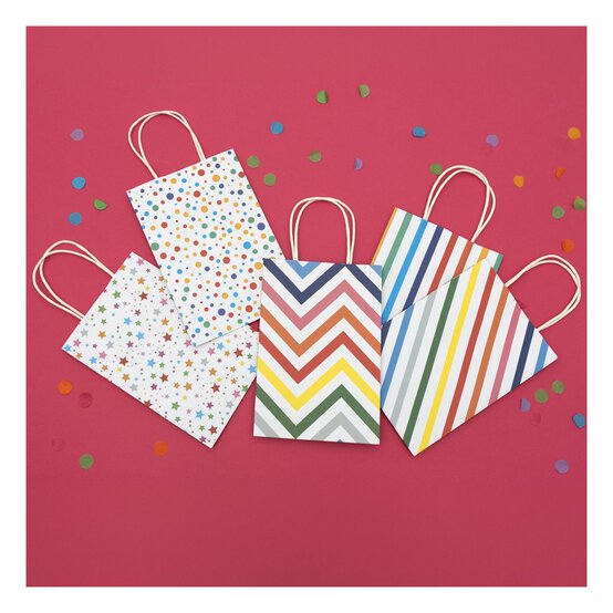 Multicolour Party Paper Gift Bags 5 Pack image number 2