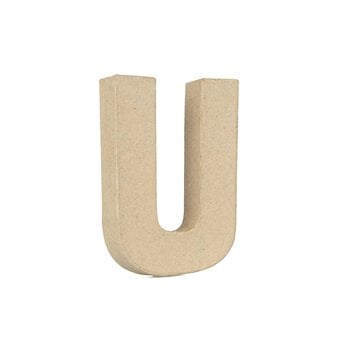 Mini Mache Letter U 10cm